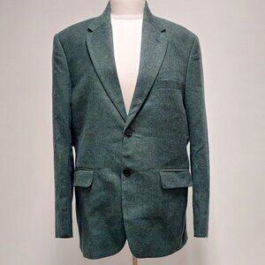 Studio Suits Haberdasher Green Tweed Suit Jacket, Size: 42 Reg.